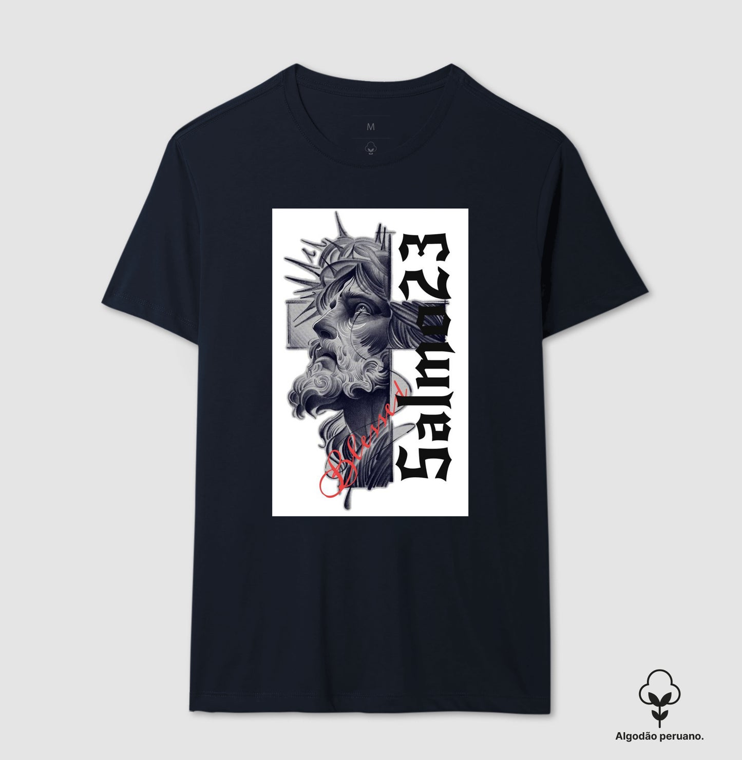 Camiseta Algodão Peruano Salmo 23