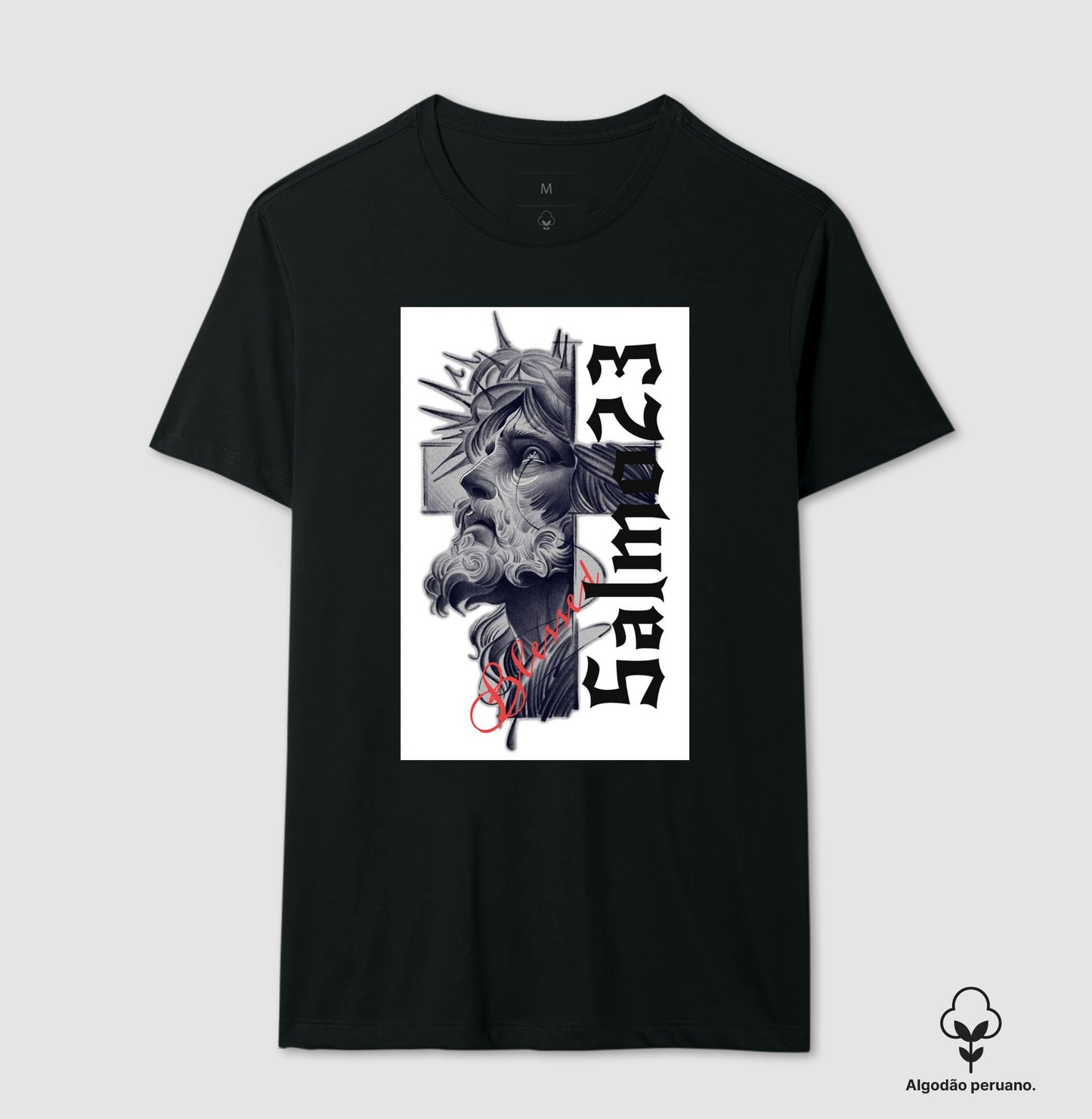 Camiseta Algodão Peruano Salmo 23