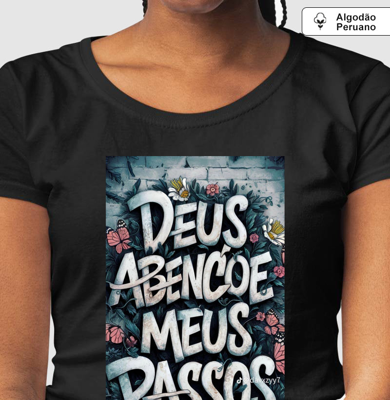 Camiseta Algodão Premium "Abençoados"