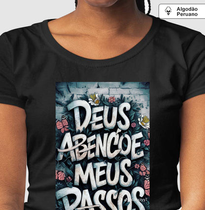 Camiseta Algodão Premium "Abençoados"