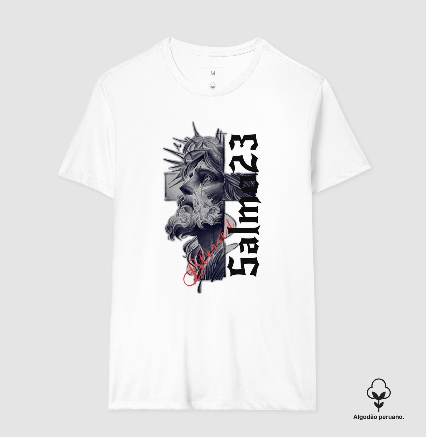 Camiseta Algodão Peruano Salmo 23