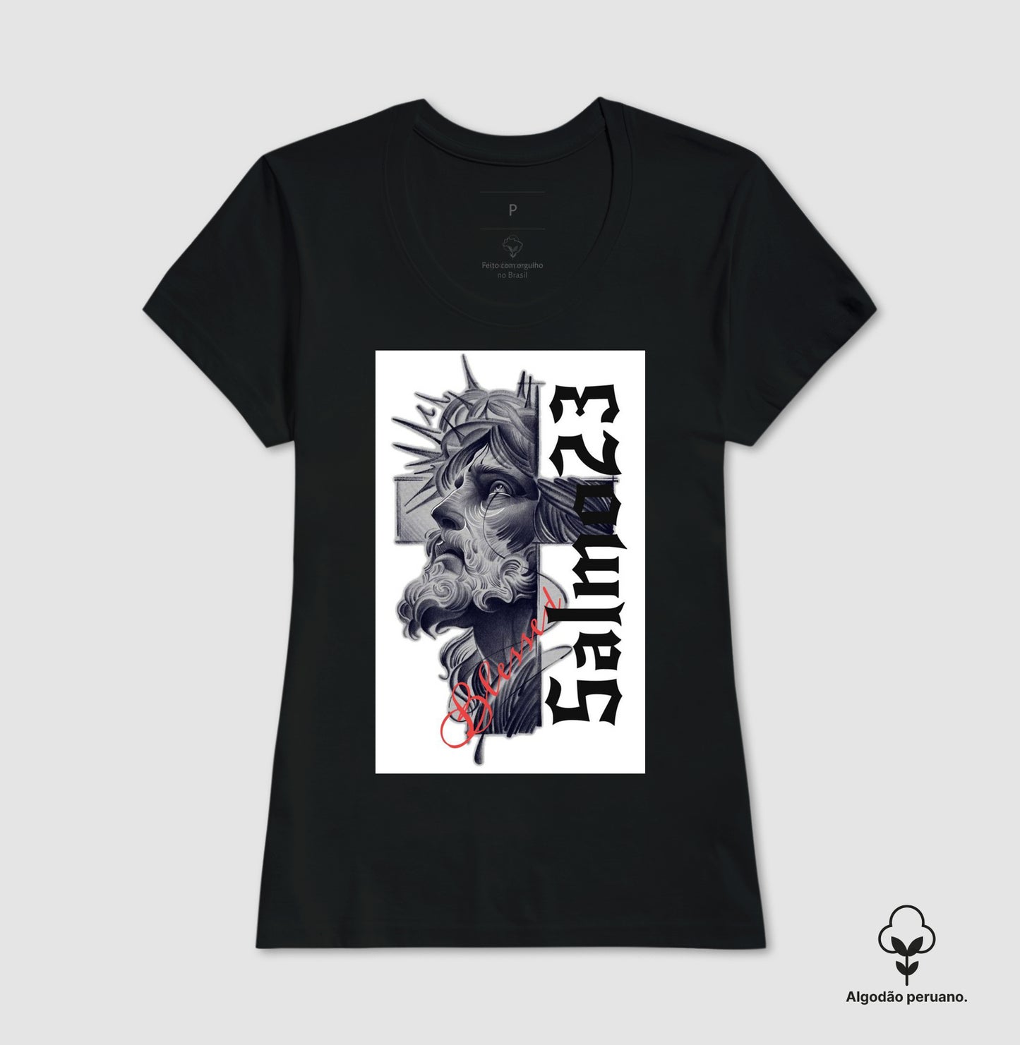 Camiseta Algodão Peruano Salmo 23